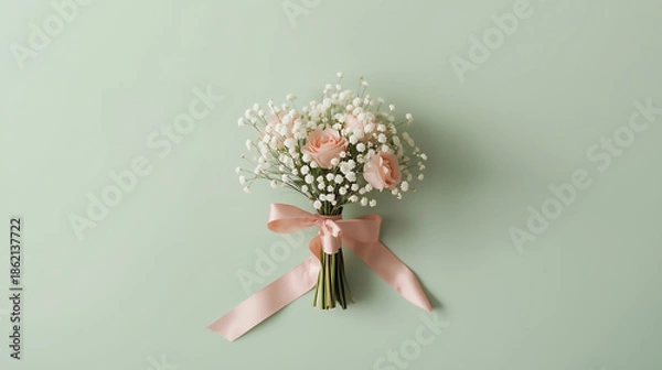 Obraz Delicate pink flower corsage