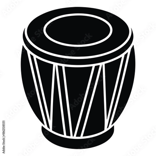 Obraz folk drum vector on white background