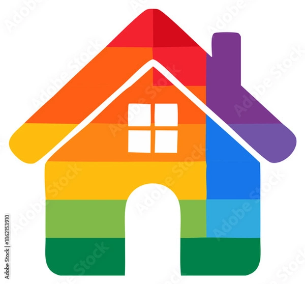 Obraz Rainbow Pride House Symbol