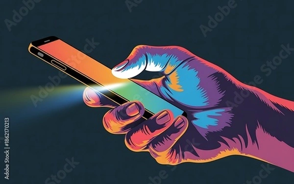 Obraz Hand Holding Smartphone