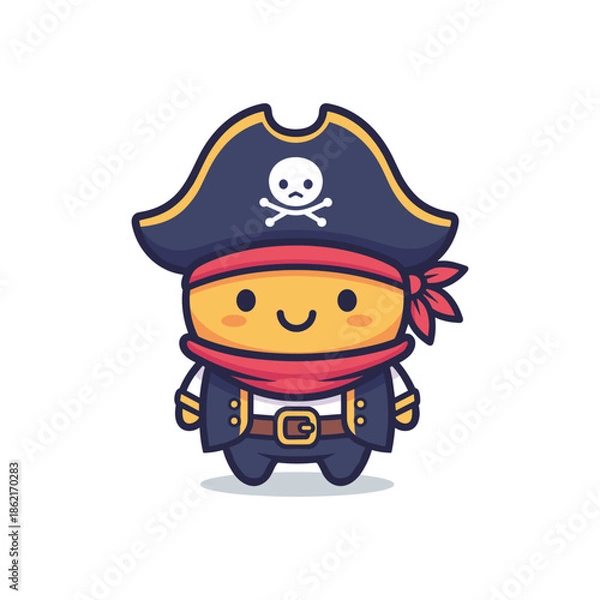 Obraz Cute Pirate Character Vector Illustration