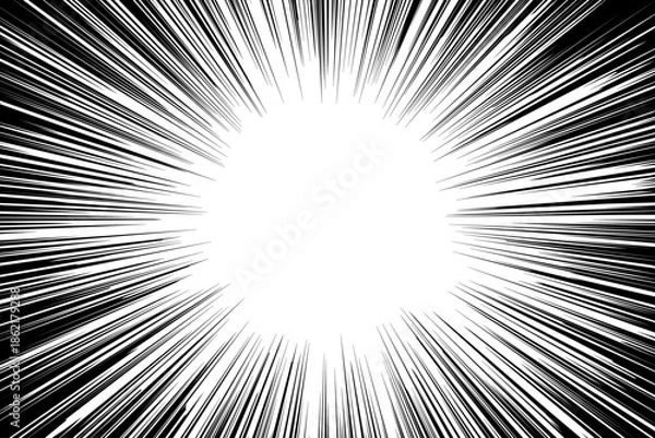 Obraz マンガ風の集中線背景素材