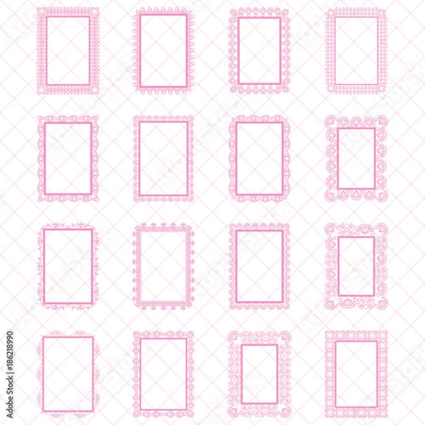 Obraz Elegant Lace Border Frames laser cut Picture Frames