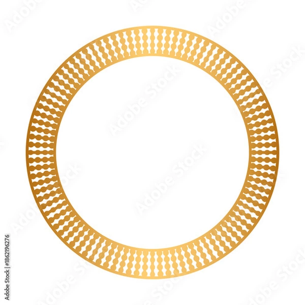 Obraz Golden circle frame border