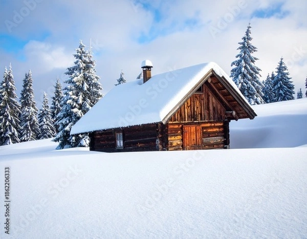 Obraz cabin in the mountains