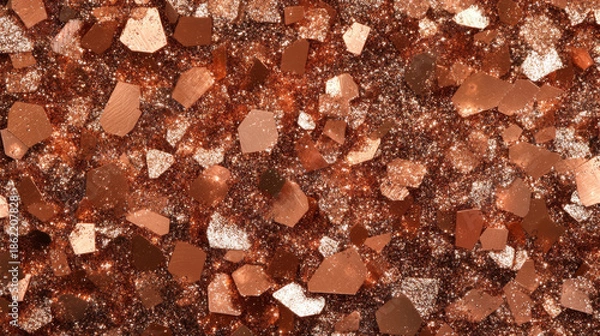 Obraz Brown terrazzo stone texture background, natural aggregate pattern
