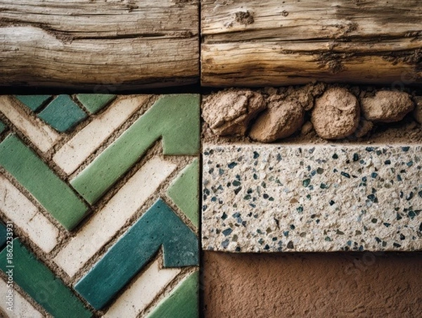 Obraz さまざまな素材のパターン