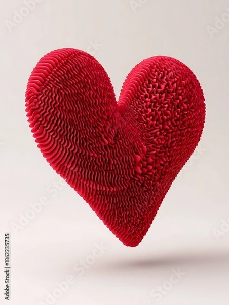 Obraz Abstract textured red heart shape high resolution image