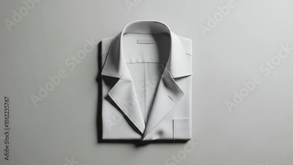 Obraz Pristine lapel shirt elegantly folded on a minimalistic background
