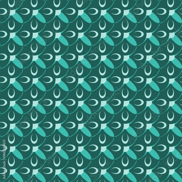 Fototapeta Abstract Teal Geometric Pattern Background
