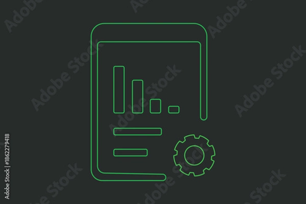 Obraz Data Analytics Dashboard Interface Design With Charts And Statistics Display