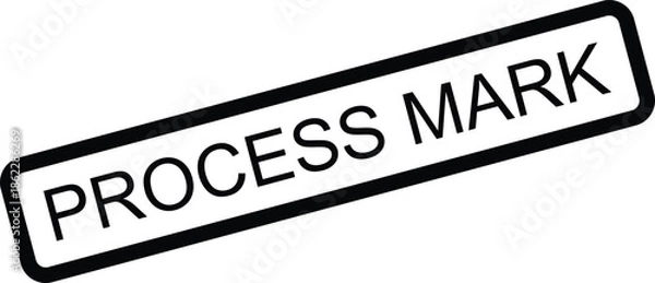 Obraz Process Mark Rubber Stamp Vector Illustration icon on white background