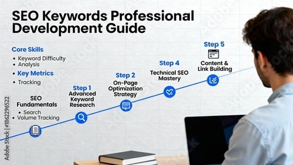 Obraz Infographic showing career path roadmap, 