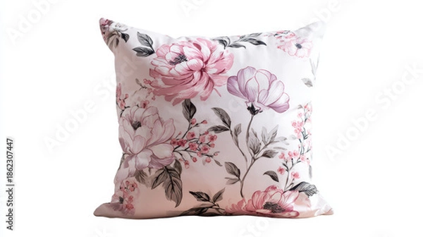 Fototapeta “Decorative Floral Throw Pillow Isolated