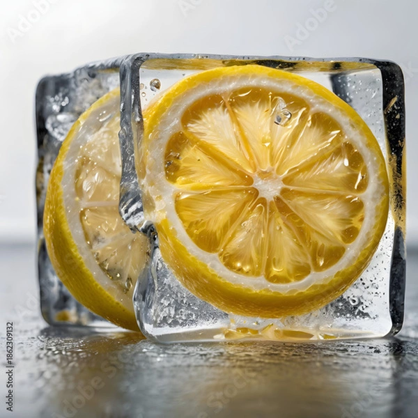 Obraz lemon with ice