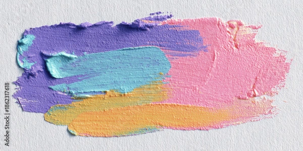 Obraz Abstract pastel paint brushstroke texture on light background