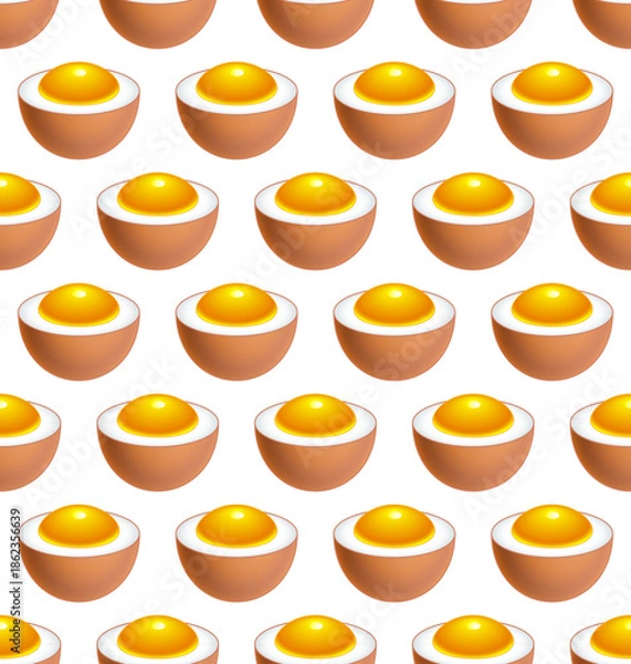Obraz Boiled eggs pattern