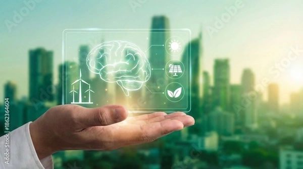 Obraz businessman hand touching virtual screen