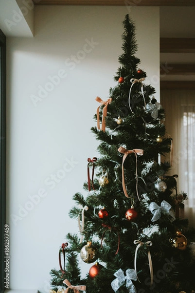 Obraz decorated christmas tree