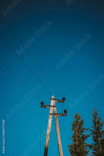 Obraz high voltage power lines