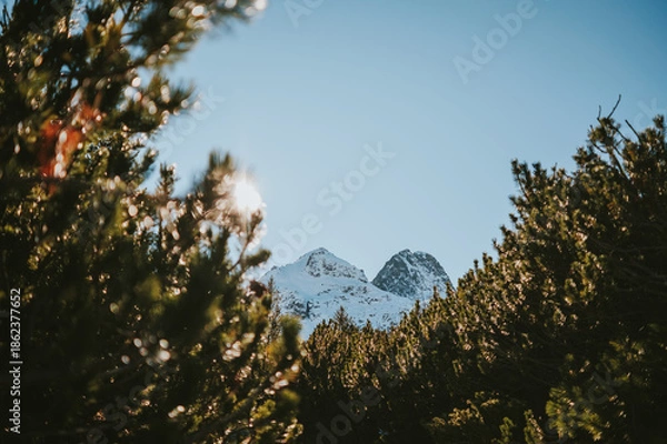 Obraz sunset in the mountains