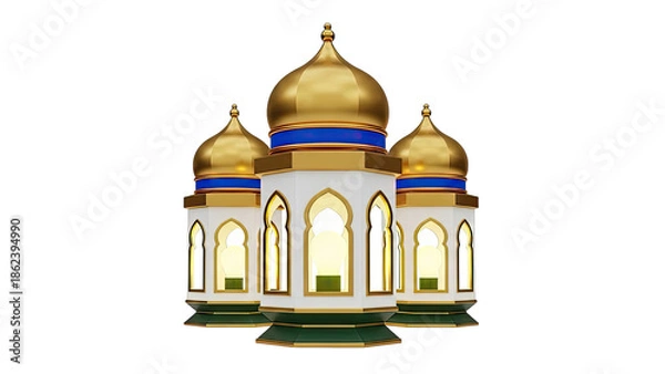 Obraz Islamic Lanterns with Golden Domes