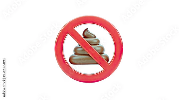 Obraz No Poop Sign