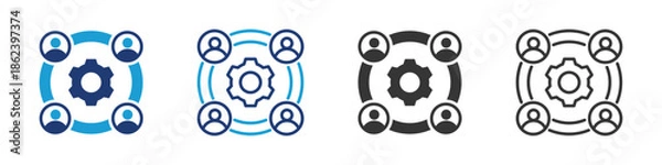 Obraz Coordination icon set collection multi-style.