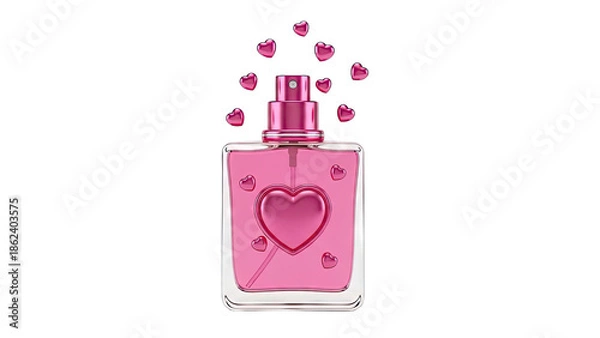 Obraz Pink Heart Perfume Bottle