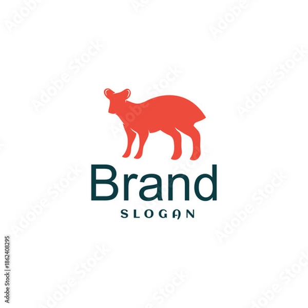 Obraz Mouse deer Logo Design Template Inspiration