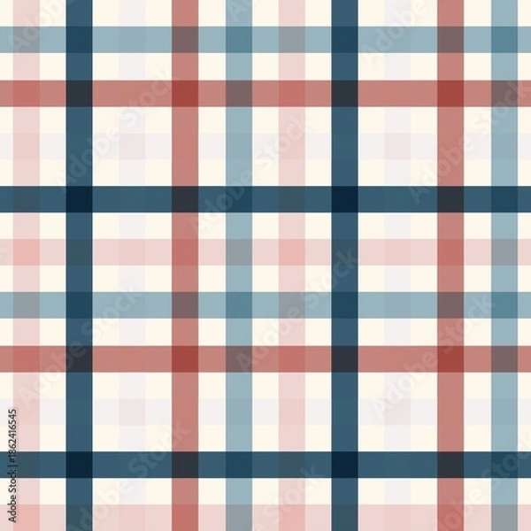 Obraz Classic Red and Navy Blue Plaid Seamless Pattern