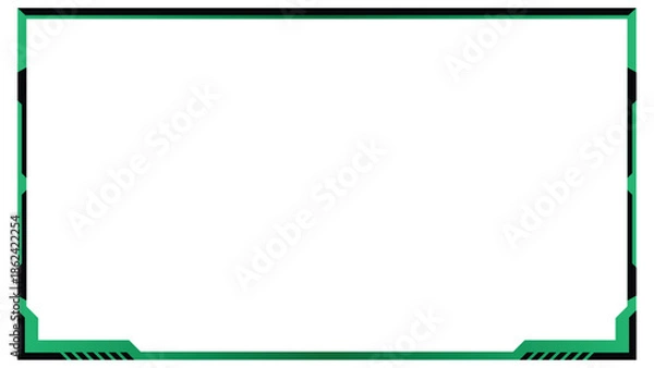 Obraz Stream overlay webcam border panel template
