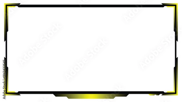 Obraz Stream overlay webcam border panel template