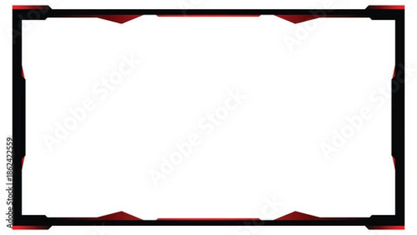 Obraz Stream overlay webcam border panel template