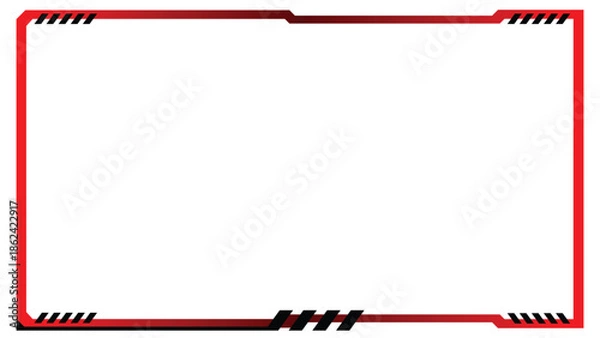 Obraz Stream overlay webcam border panel template