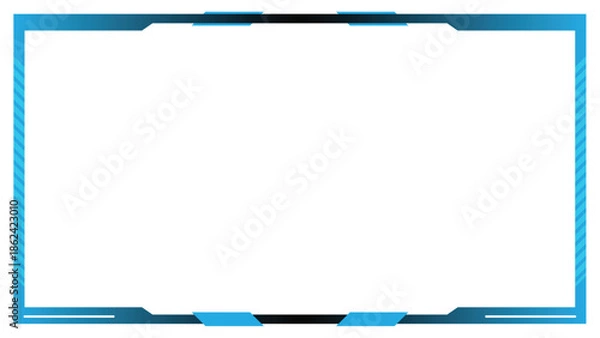 Obraz Stream overlay webcam border panel template