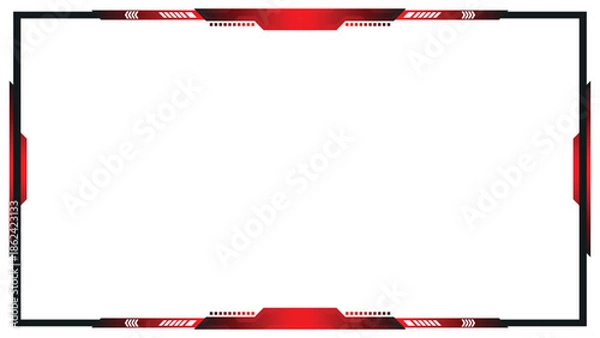 Obraz Stream overlay webcam border panel template