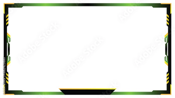 Obraz Stream overlay webcam border panel template