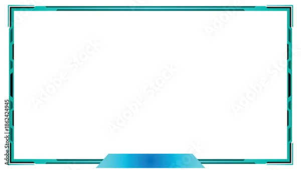 Obraz Stream overlay webcam border panel template