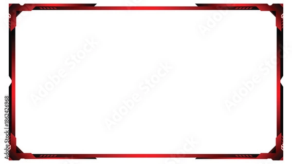 Obraz Stream overlay webcam border panel template