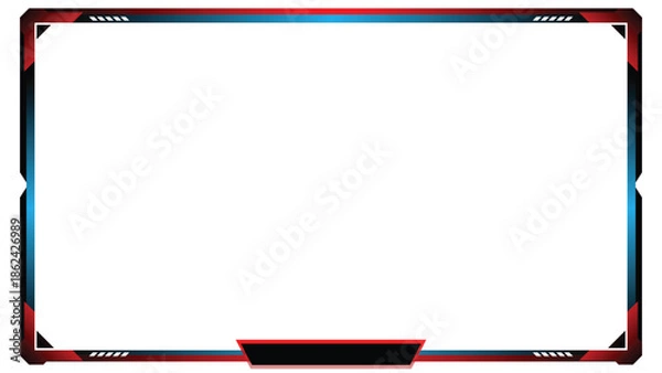 Obraz Stream overlay webcam border panel template