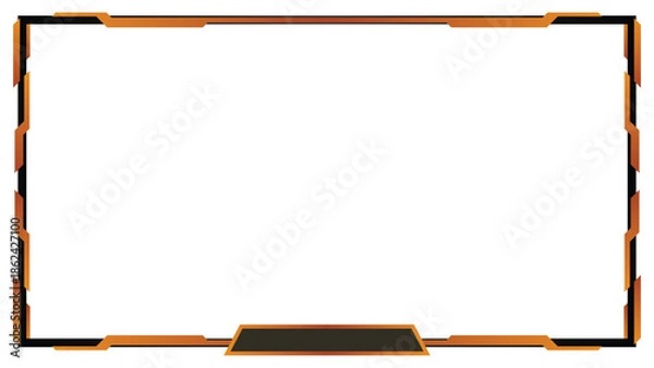 Obraz Stream overlay webcam border panel template