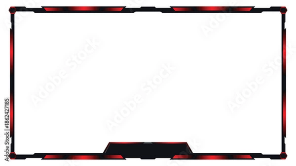 Obraz Stream overlay webcam border panel template