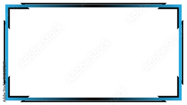 Obraz Stream overlay webcam border panel template