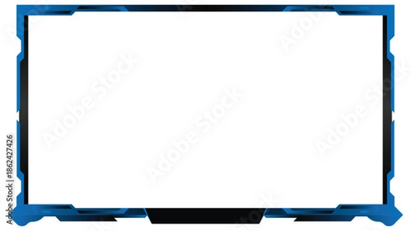 Obraz Stream overlay webcam border panel template