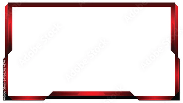 Obraz Stream overlay webcam border panel template