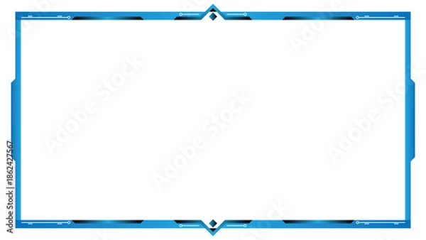 Obraz Stream overlay webcam border panel template