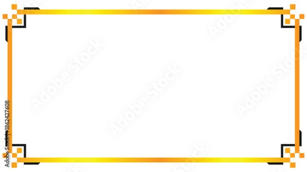 Obraz Stream overlay webcam border panel template