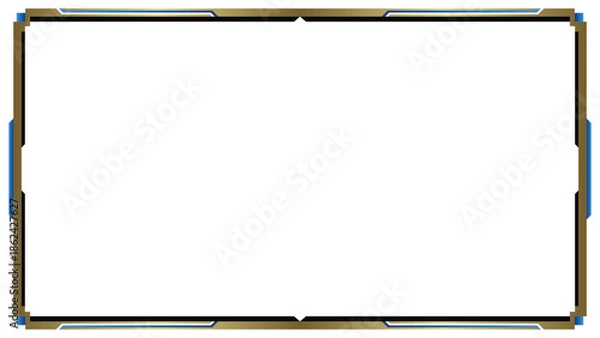 Obraz Stream overlay webcam border panel template