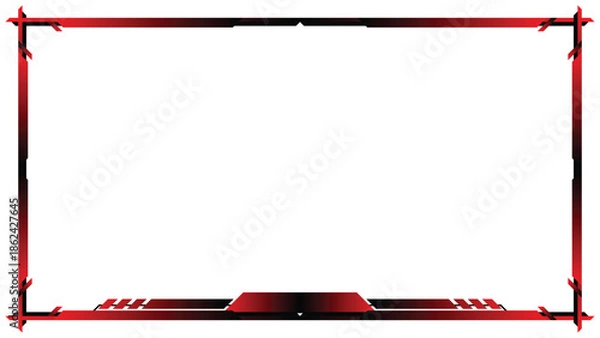 Obraz Stream overlay webcam border panel template